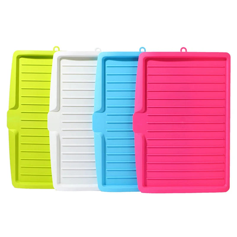 Carvallo Pro Flexibles Avtorkställ | Silikon-avtorkmatta för handfat | Värmetålig & Fällbar | 44,7 x 30,9 cm | Tallsortering för kök