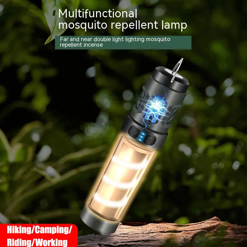 Carvallo Campinglampa InsectoGlow Pro | LED-ljus med myggskydd & stativ | 5 ljuslägen & 3000 mAh batteri | IP44 vattentålig