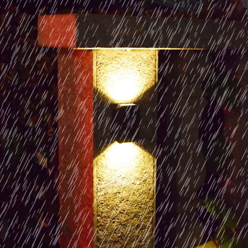 Carvallo-Vägglampa StellaLux | Stjärnliknande effekter | Aluminium & Glas | IP65 Väderbeständig | Med skymningssensor