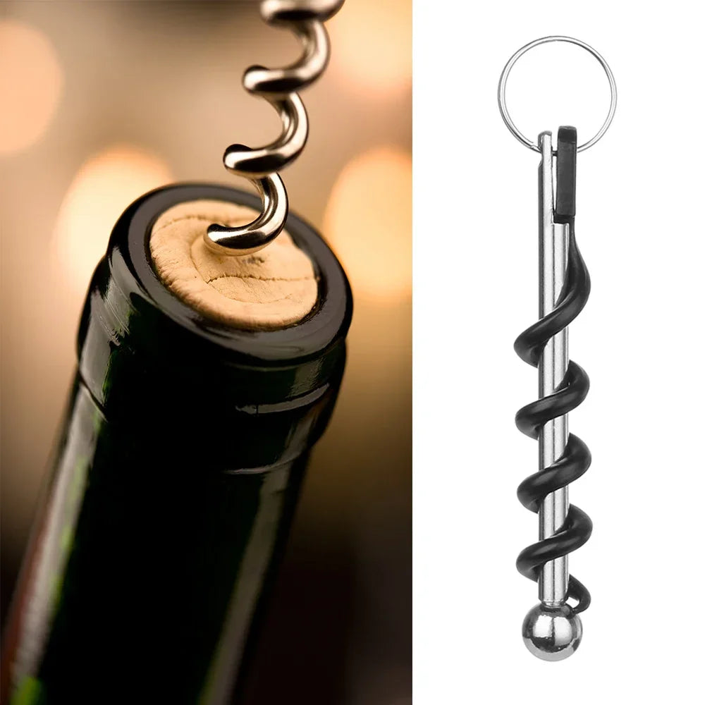 Carvallo Mini Korkskruv med nyckelring | Rostfri flasköppnare för vin &amp; utomhus | Ultralätt &amp; multifunktionell för camping &amp; resor