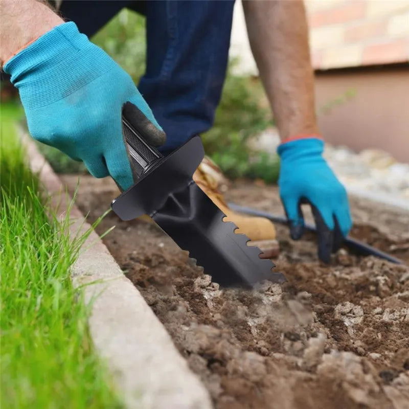 Carvallo Multifunktionell Grävspade | Kantskärare &amp; Rotklippare | Robust järn med dubbelslipad blad | Trädgårds- &amp; skattletarverktyg