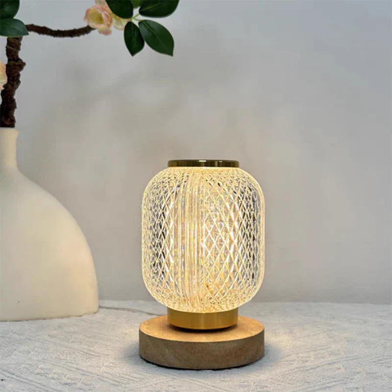 CrystalGlow - Lyxig Kristall Tafellampa med LED Belysning