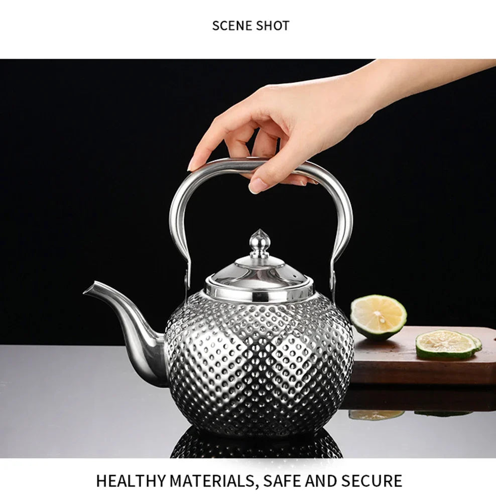 Royallure Hammarskuren Rostfritt Stål Kittel med Inbyggd Sil – 1.2–2 L Utomhus & Spis redo