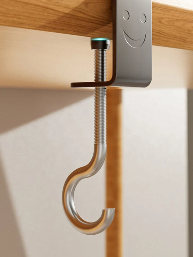 Carvallo Justerbar Skrivbordskrok | Utan borrning | Bärbar & Multifunktionell | För väskor, hörlurar & tillbehör