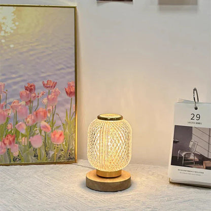 NordicGlow - Dimbar LED Bordslampa med Kristalldesign och Energibesparande Belysning