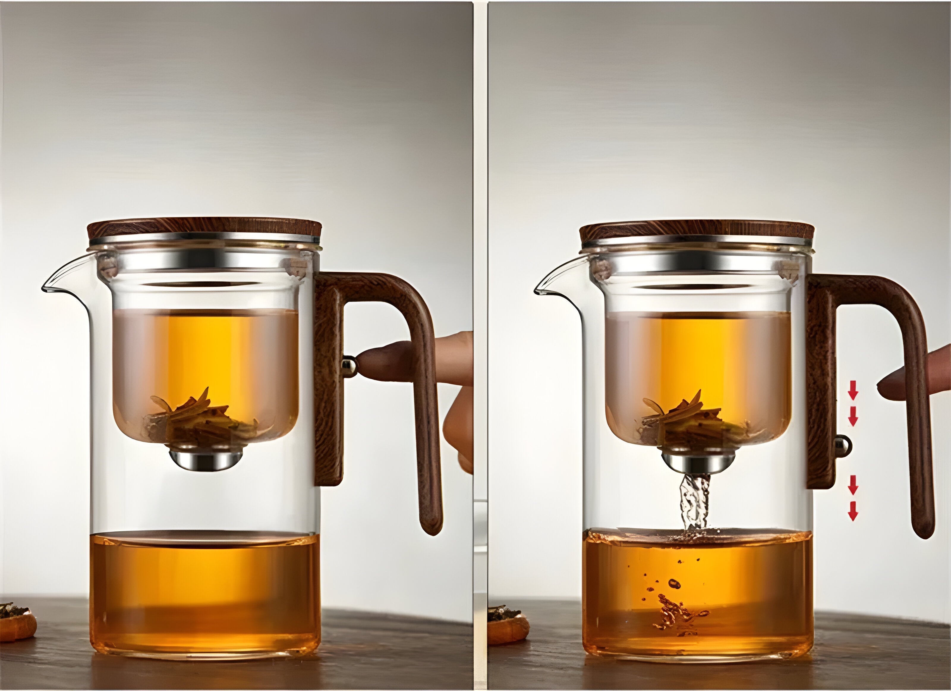 TranquilSip Tekanna – Magnetisk Växel Filter Glas Teapot