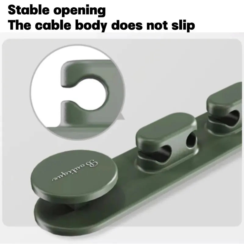 Carvallo ClipLine Set Självhäftande Kabelklipp | Kabelhantering för skrivbord, kontor & hem