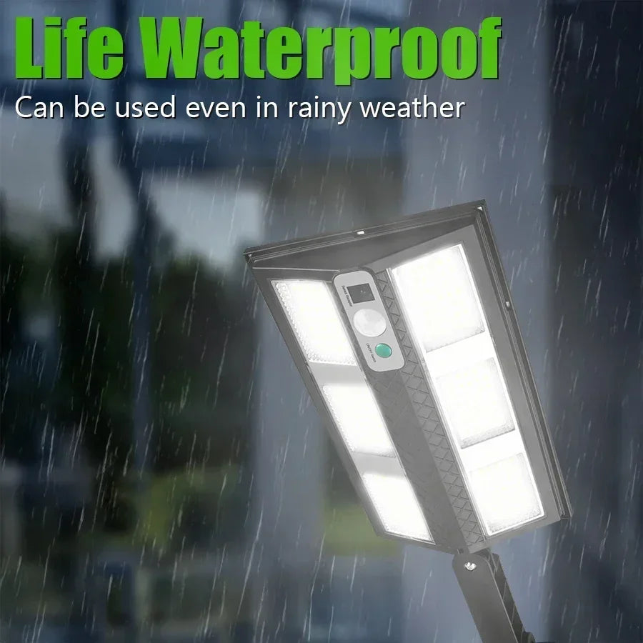 Carvallo ProMotion 55 Solarlampa med rörelsesensor | 55 LED | IP65 Vattentät | Med fjärrkontroll & 3 lägen | 320° Spridningsvinkel