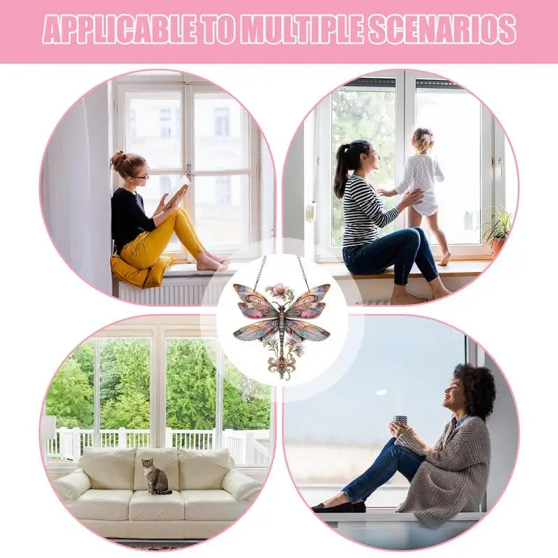 Carvallo Akryl Fjärilsdekoration | 2D Vägg- & Fönstersmycking | Väderbeständig | 15 × 15 cm