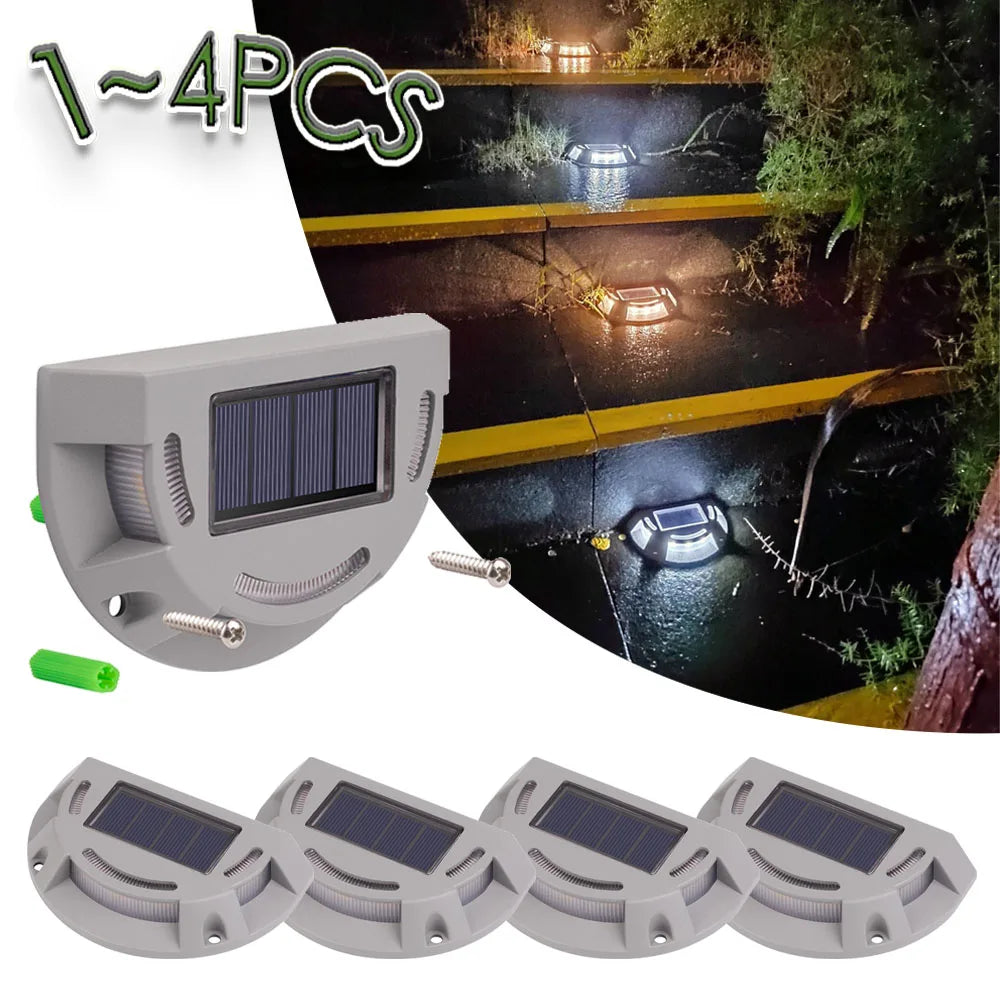 Carvallo Solar-Trappbelysning 2-i-1 | Varmvit & Kallvit | Vattentålig IP65 | För Utomhus, Trappor, Vägar & Infarter