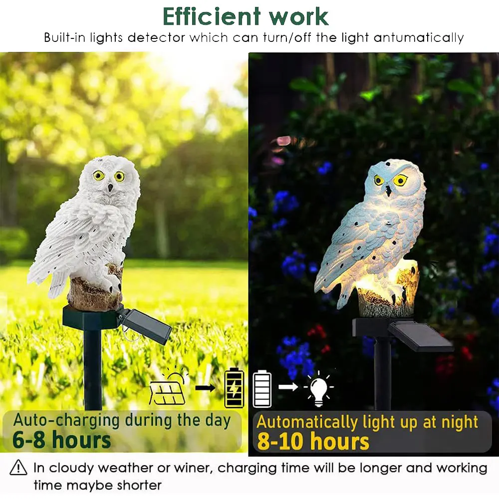 Solar Owl Garden Lights – 2-Pack