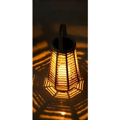 Rattan Light - Kreativ Rattan Solträdgårdsdekoration Lampa