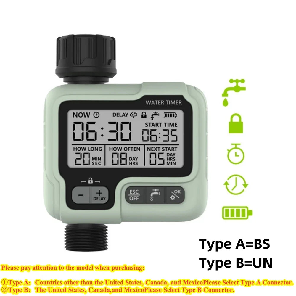 Carvallo Automatisk bevattningsdator HCT-322 | Digital & Vattensparande | Med timerfunktion & 3/4" anslutning | För trädgård & terrass