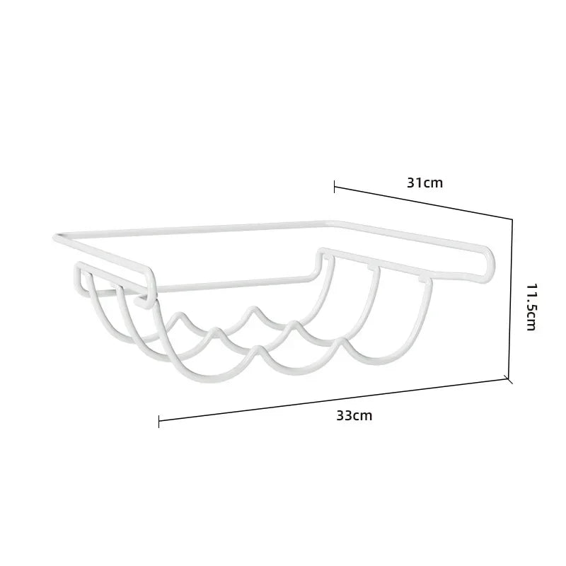 Carvallo FlaschenFix Kreativt flaskställ för kylskåp | Hängande öl- & vinflaskhållare i metall | Platsbesparande dryckesorganisator för kök & hushåll