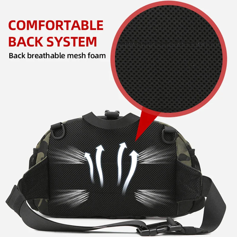 Carvallo Outdoor-Höftväska GearFlex Pro | 30 × 11 × 17 cm | Molle-system, flertalet fickor & bärkomfort | För fiske, vandring & camping