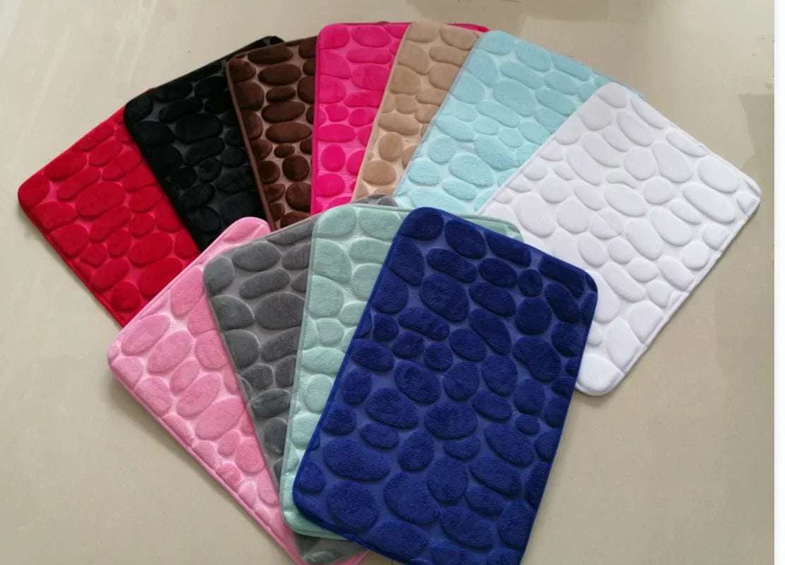 Badrums golvmatta med prägling – Halkfri och absorberande