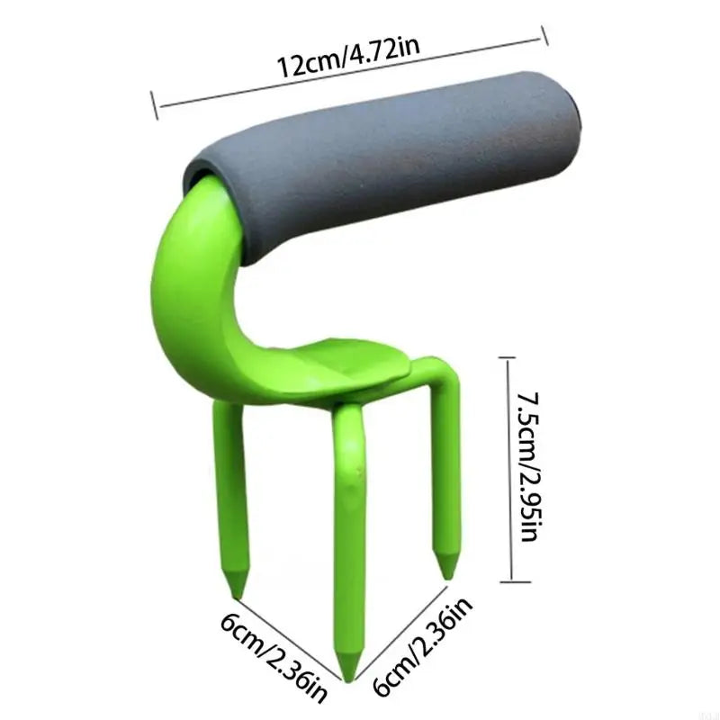 Carvallo ogräsborttagare av kolstål | Rostfri & ergonomisk | Handverktyg för jordbeluftning & trädgårdsskötsel | 17×13×8 cm