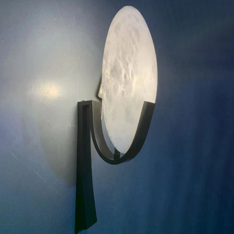 NordicGlow - Marmorerad Vägglampa Med Modern Elegans