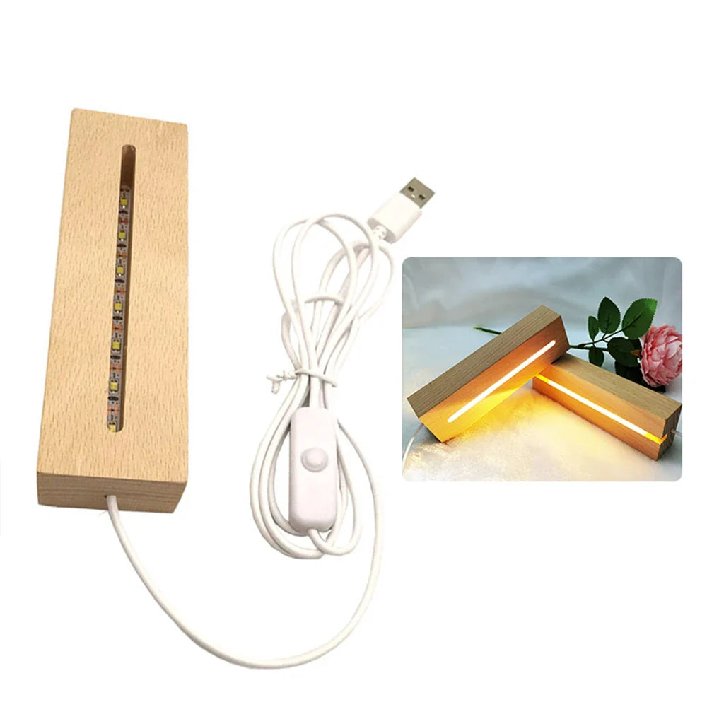 Carvallo LED trädisplaybas | Med färgbyte & 3 ljuslägen | USB-drift | För kristaller, akryl & dekorationselement