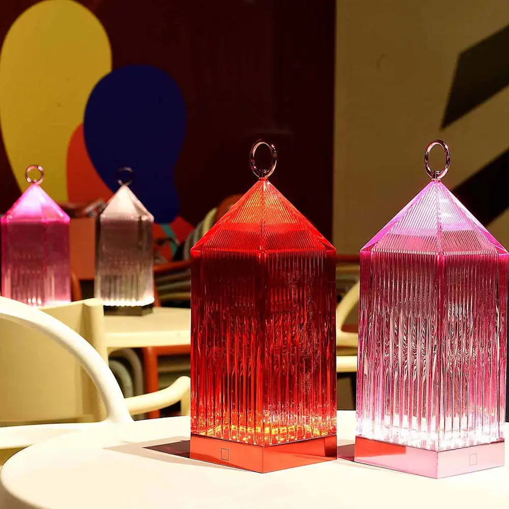 CrystalGlow - Uppladdningsbar Kristallnattlampa med LED-belysning, Dimbar &amp; Trådlös
