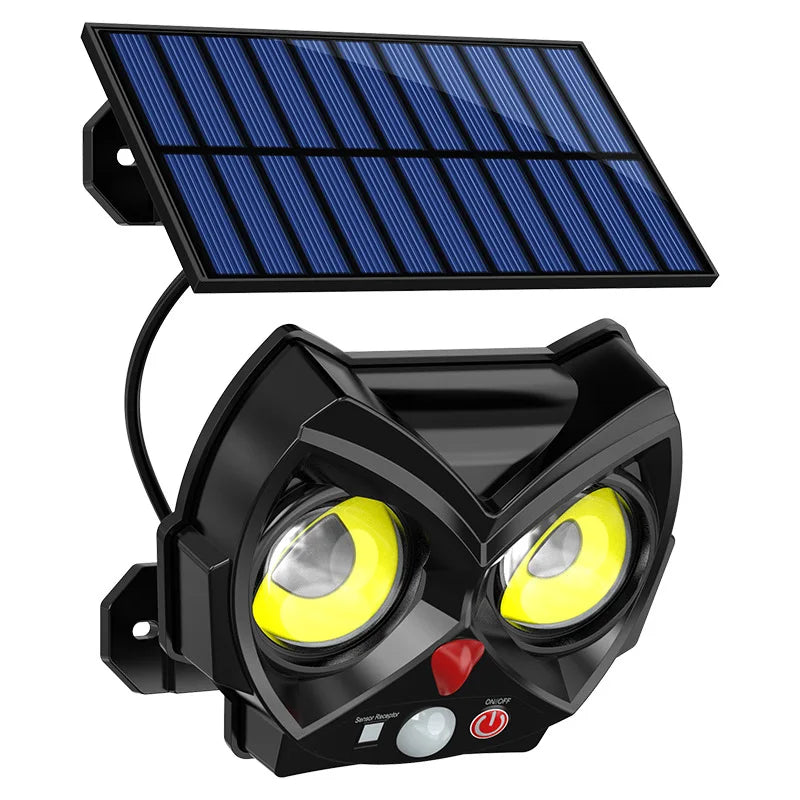 Carvallo Solar Vägglampa Uggla | Rörelsesensor & 3 Läge för Ljus | Väderbeständig IP54 | Trädgårdsdekor