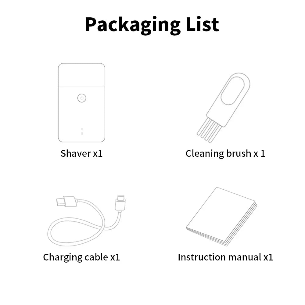 Royallure Elektrisk Rakapparat Dubbel Blad med Hög Hastighet Motor, IPX7 Vattentålig Rakkniv