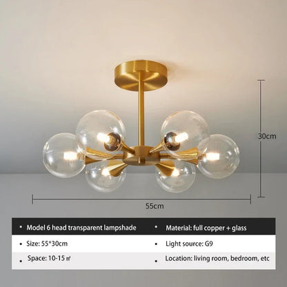 Lunavoire Sphere | LED-taklampa med glaskula för vardagsrum och sovrum