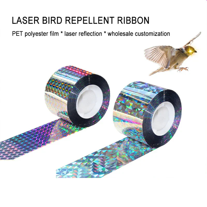 Carvallo FlashWing Reflekterande fågelskyddsband 80 m | Dubbelsidigt reflekterande | Väderbeständig för fruktträdgård & åker