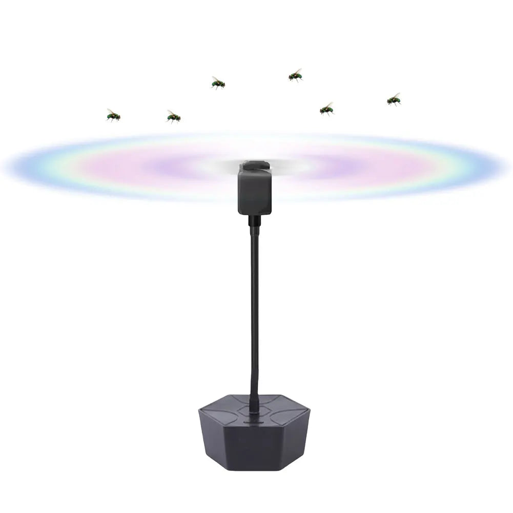 Carvallo Fluganvisning Fläkt | Reflekterande Bordsläktare | USB & Batteridriven | För Picknick & BBQ | 17 × 11 cm