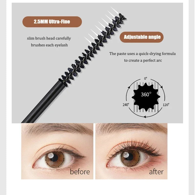 Carvallo-Mascara Linavelle LashLift | Ultra-Fina Borste 2,5 mm | Vattentålig & Snabbtorkande | Svart & Brun