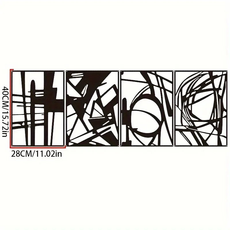 Abstract Art Väggdekoration – Fyra Delar Modern Set