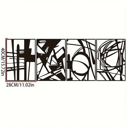 Abstract Art Väggdekoration – Fyra Delar Modern Set