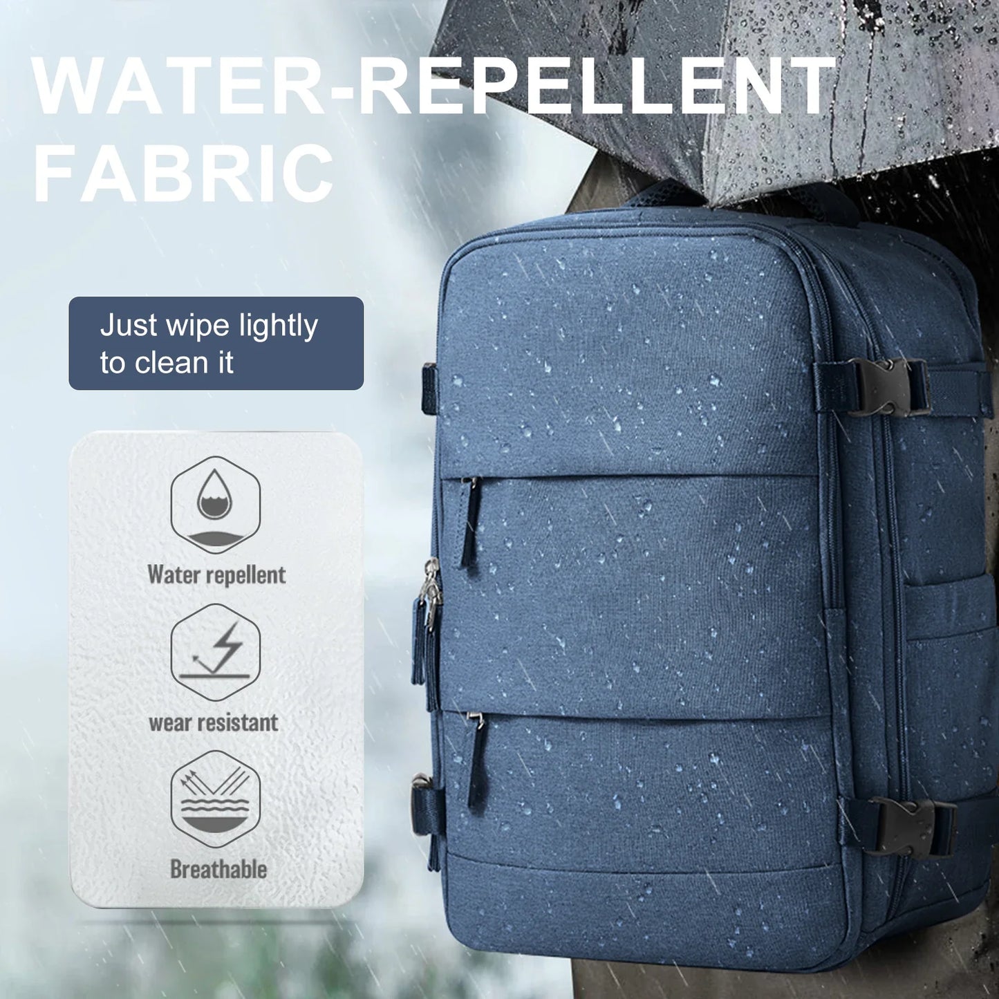 Carvallo Travomate | Vattentät & Mångsidig | 15,6" Laptopfack | Stor kapacitet med våt-torr separation