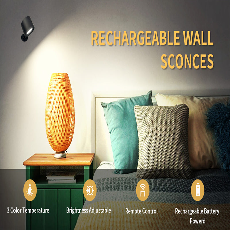 Uppladdningsbar 360° Rotationsbar Magnetisk LED Vägglampa – Justerbar Trådlös Nattlampa