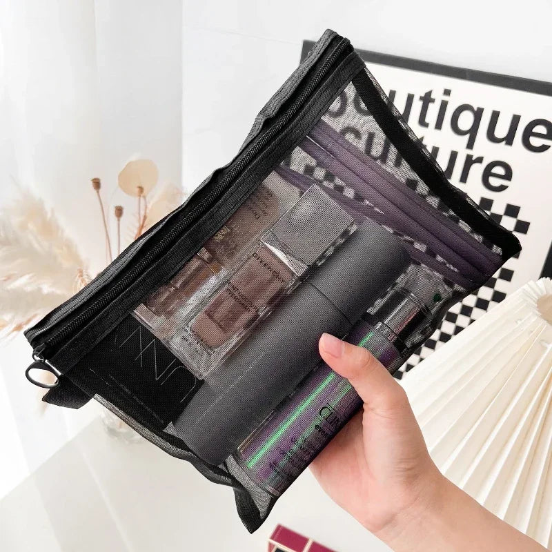 Carvallo-kosmetikkväska AirMeshBag | Ultraluftig & Andningsbar | Finns i 3 storlekar | Svart