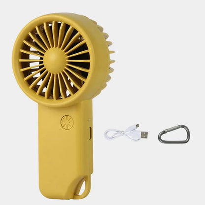 Carvallo Mini Handfläkt med USB-laddning | 3 hastighetslägen &amp; LED-display | Bärbar batterifläkt för kontor, resor &amp; sport