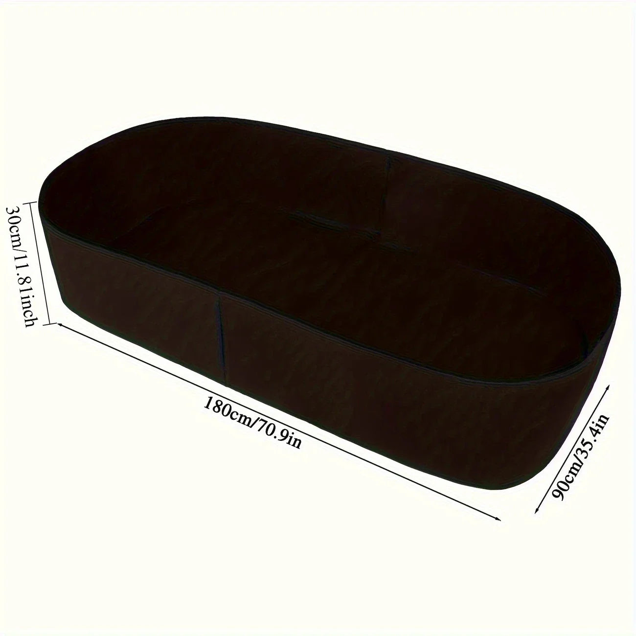 Carvallo FlexiBed Höjdplanteringspåse av ventilativt nonwoven-material | Rektangulär & upphöjd | För örter, blommor & grönsaker | Återanvändbar