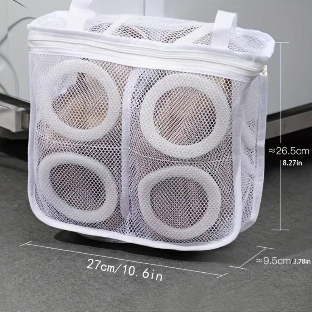 Carvallo Tvättpåse för skor | Maskintvättbar & Anti-deformation | Dragkedja & Nätmaterial | För resor & förvaring