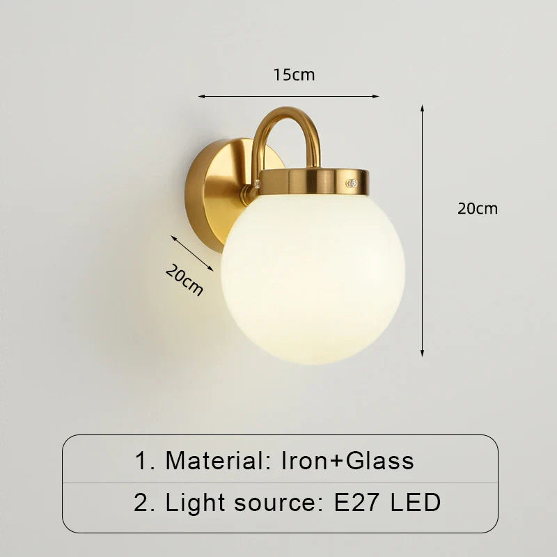 ModernWall - Nordisk LED Vägglampa med Glaslock för Stämningsfull Inomhusbelysning
