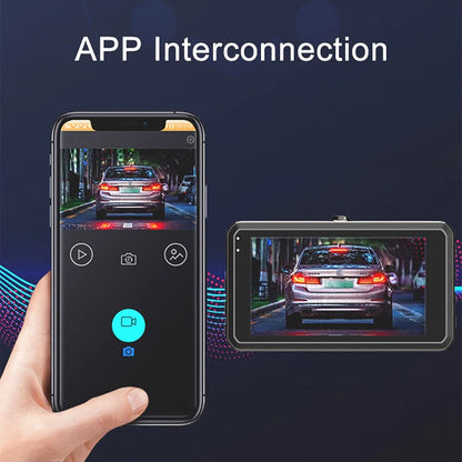 1080P WiFi Dubbelkamera Dash Cam – Främre &amp; Inuti Bilkamera med IR Nattvision &amp; Loopinspelning