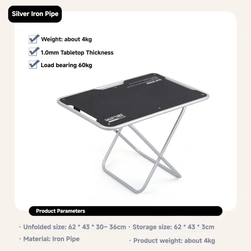 Carvallo Campingtisch GEARVION TacticalPro | Lätt & Bärbar | Aluminiumslegering | 60kg Tragkraft | Utomhus, Camping, BBQ