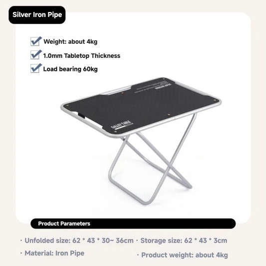 Carvallo Campingtisch GEARVION TacticalPro | Lätt & Bärbar | Aluminiumslegering | 60kg Tragkraft | Utomhus, Camping, BBQ