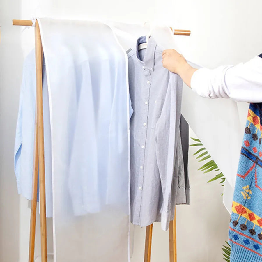 Carvallo klädhängare PEVA | Dammtät & Vattentät | I 6 storlekar | För kostymer, klänningar & garderobstänger