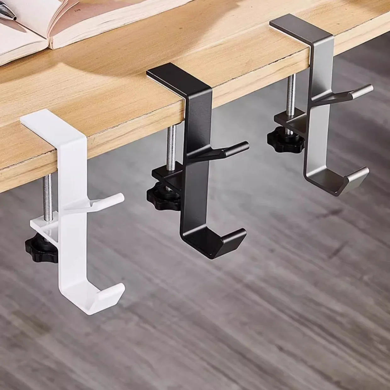 Carvallo Justerbar Skrivbordshängare | För Headset, Ryggsäck & Tillbehör | Utan borrning | Idealisk för Gaming & Hemmakontor