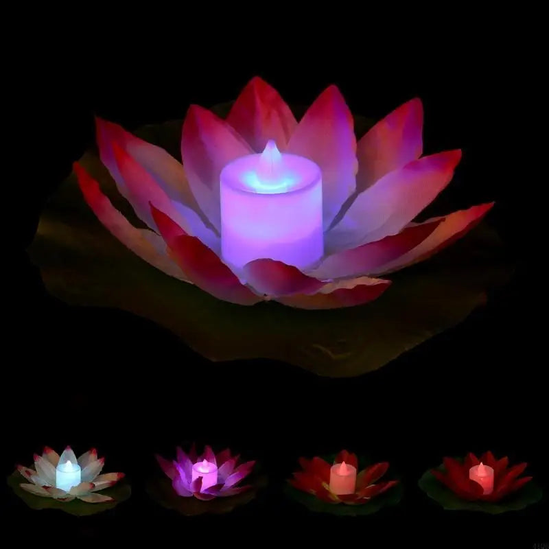 Carvallo Svävande Lotus LED-lampa | Vattentät dammdekoration | Önskelampa | 17 cm Ø