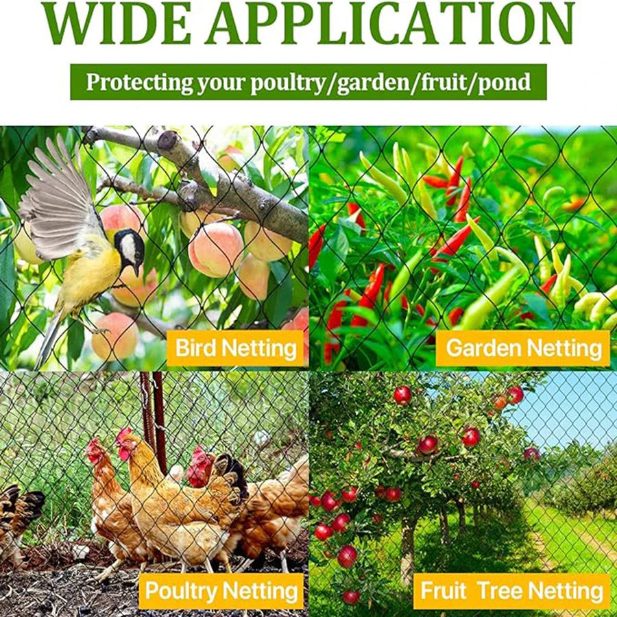 Carvallo AgriSafe NetzPro | UV-beständig & vattentät | Fågel- & insektsskydd | För trädgård, frukt & grönsaker