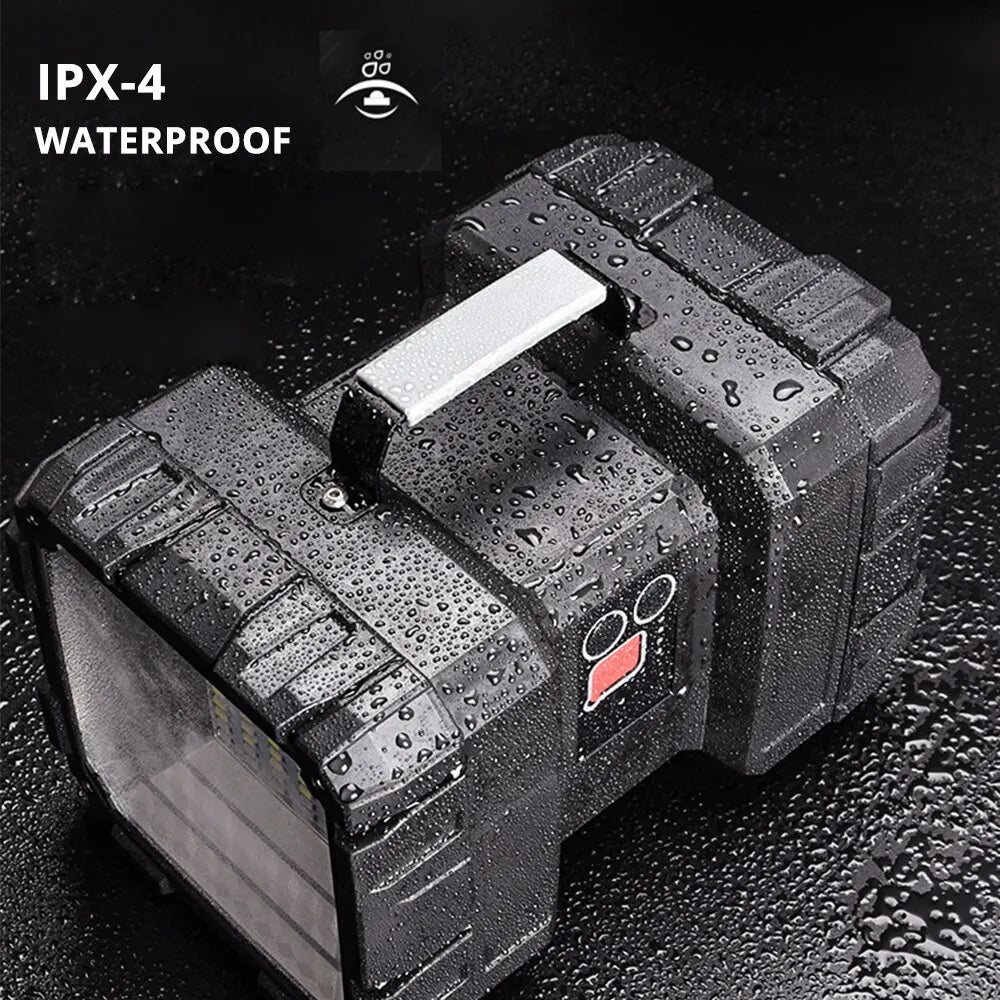 Carvallo Akku-Strålkastare DualonX Pro | 40 W | Dubbel lampa med 7 ljuslägen | Uppladdningsbar & vattentät IP64 | Powerbank-funktion