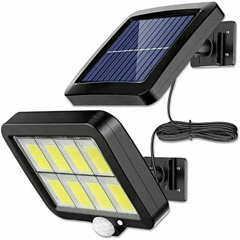 Carvallo Solar | 100 COB LED Solarlampa | IP65 | Rörelsesensor & 3 lägen | Trådlös utomhusbelysning
