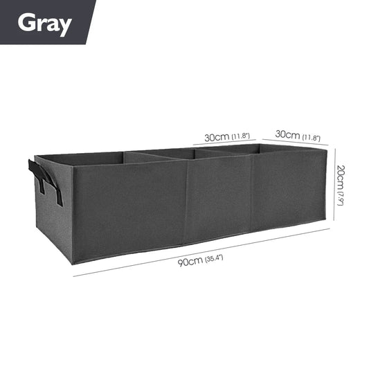 Carvallo GrowZone 21 Höjd bädd planteringspåse 90x30x20 cm | 21 Gallon | 3-kammarsystem | Andningsbart tyg med dränering | Fällbar & Återanvändbar