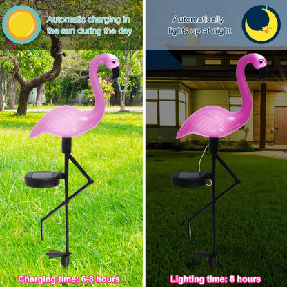 Flamoré GardenGlow Solar Flamingo Garden Light | Waterproof &amp; Decorative | Pink | For Yard, Terrace &amp; Path Lighting